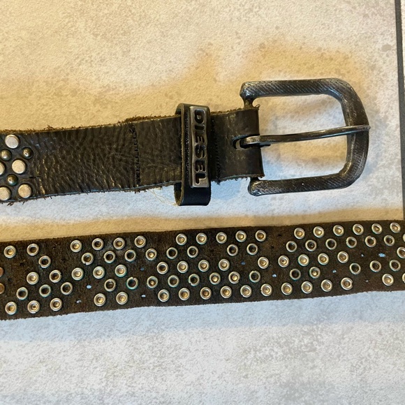 Diesel Black Studded Belt - Picture 5 of 8